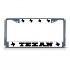 TEXAS TEXAN Metal License Plate Frame Tag Border Two Holes   322190873967
